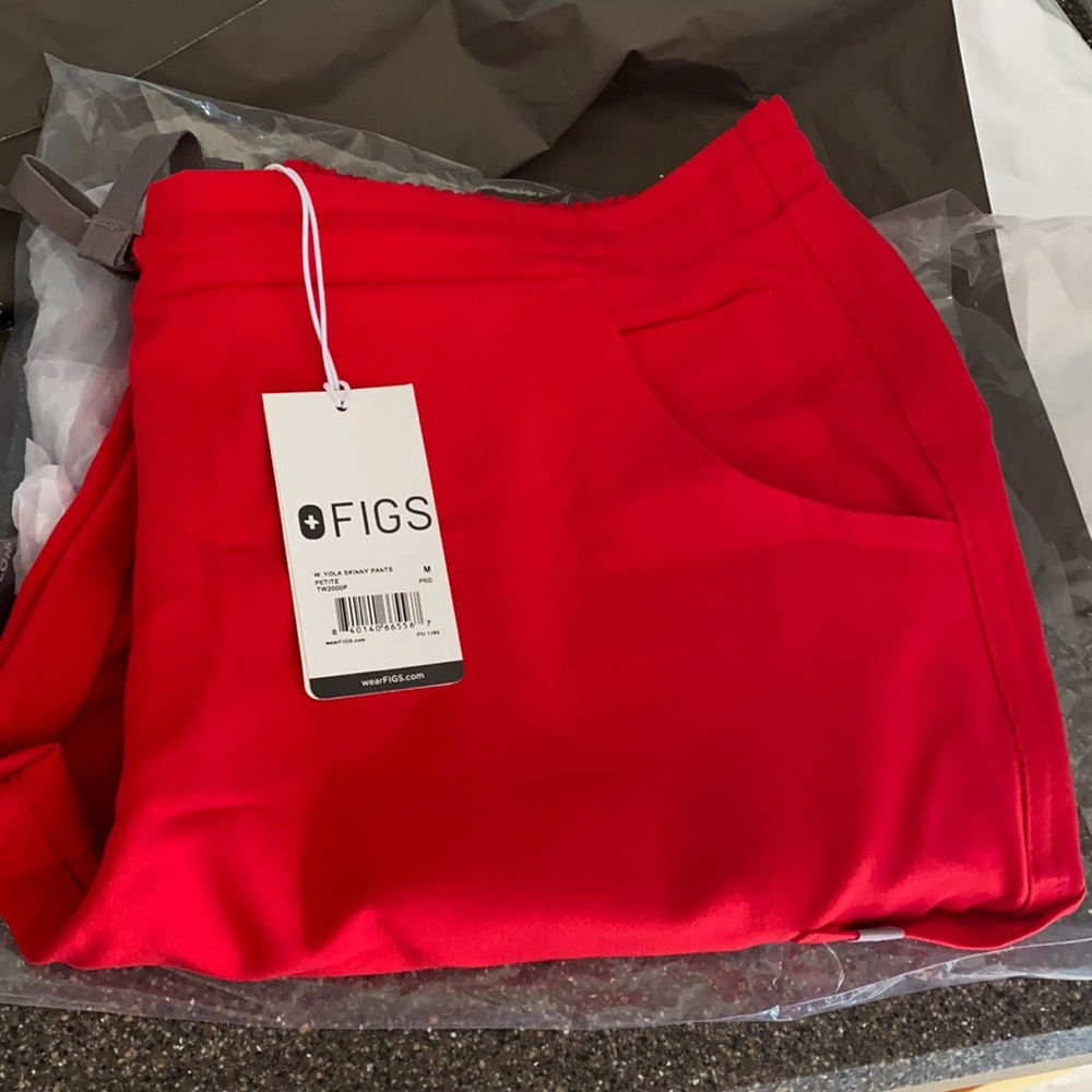 Figs women’s yola skinny scrub pants - Red